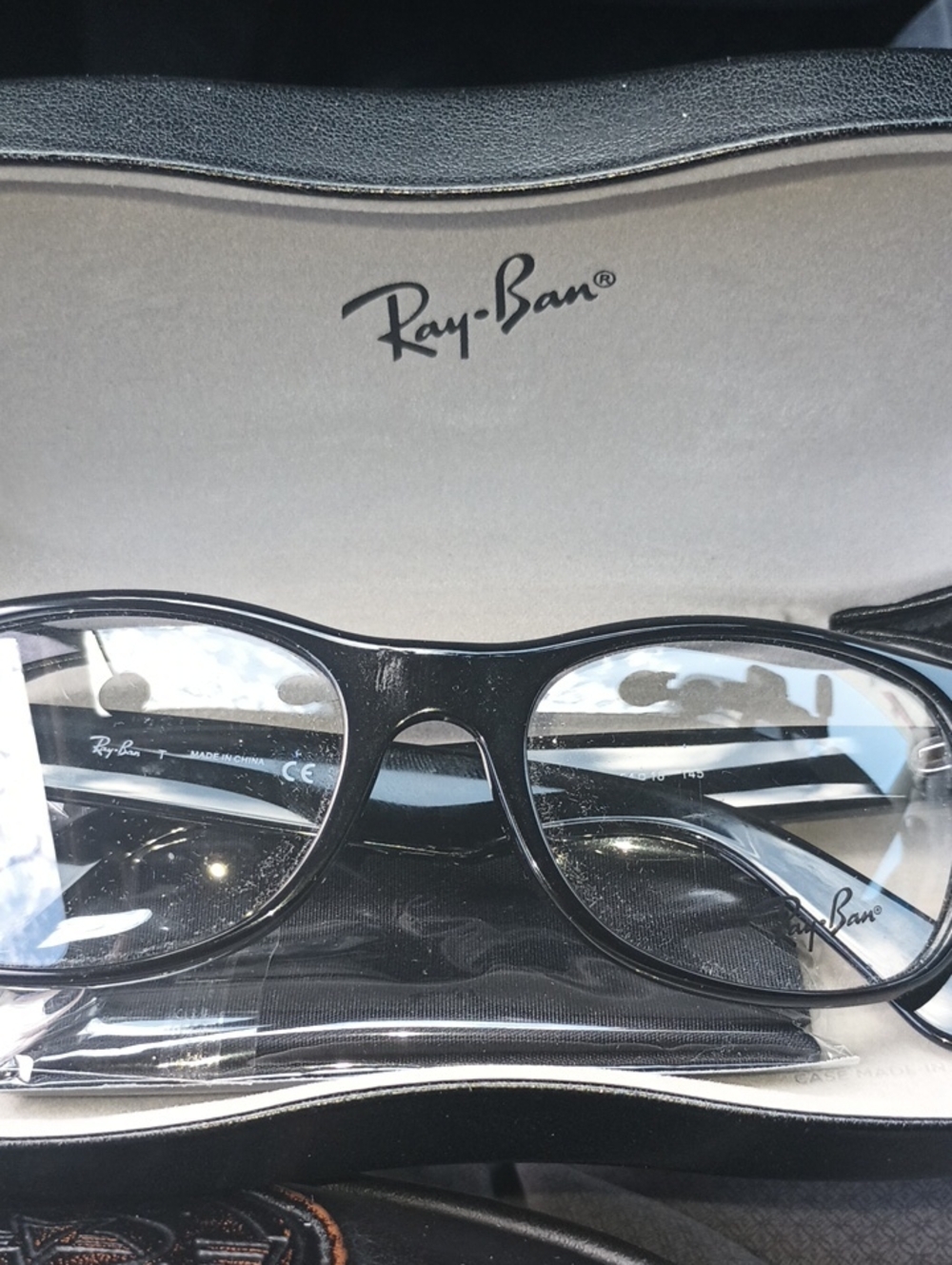 Ray-Ban Black Wayfarer Gloss Round/Rectangle Optical Frames